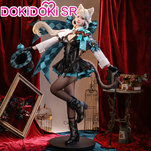 【Shoes Ready For Ship】DokiDoki-SR Game Genshin Impact Cosplay Lynette Costume / Shoes Fontaine | Costume With Hat-XL-PRESALE