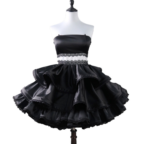 DokiDoki-R Cosplay Black Butterfly Dress Costume / Headphone Magnet Gown | Mikku Ver-L-Order Processing Time Refer to Description Page