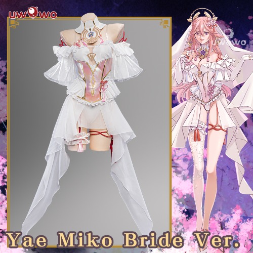 UWOWO Cosplay Yae Miko Bride Costume Exclusive UwowoxAilish: Genshin Impact Fanart Yae Miko Bride Ver. Cosplay Costume