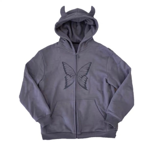 Grey Devil Hoodie - Large