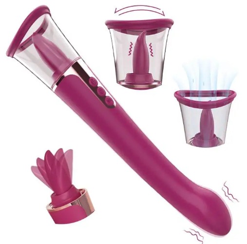 SABRINA G Spot Clitoral Sucking Vibrator for Women - 267mm*64mm*54mm / Burgundy