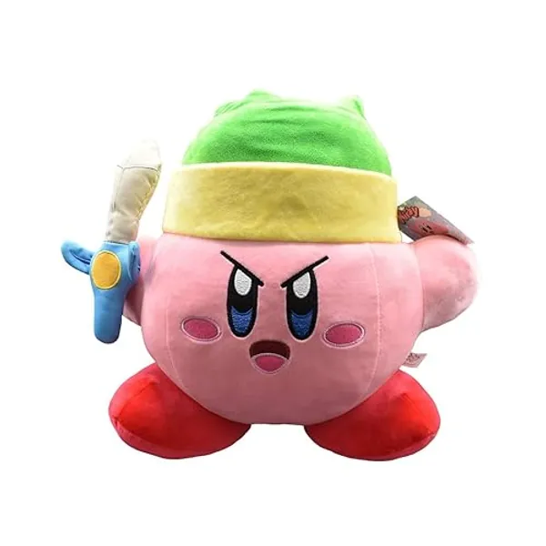 Kirby Sword 12" Mega Plush - Cute Plushies, Big Plush & Soft Pillow Kirby Gifts for Kids & Adults! Kirby Plushes Available Include Whip Kirby, Kirby Sleep, Fighter Kirby, and Link Kirby Sword. - sword mega plush