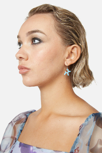 Balloon Dog Earrings | Blue