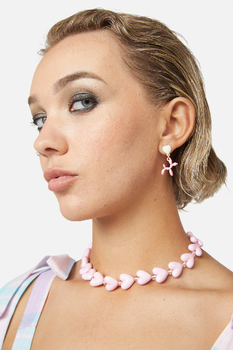 Heart Balloon Earrings | Pink