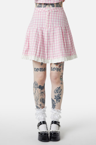 Picnic Party Pleated Skirt | 14 / Pink