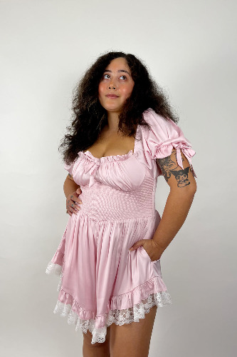Rose Babydoll Playsuit | L