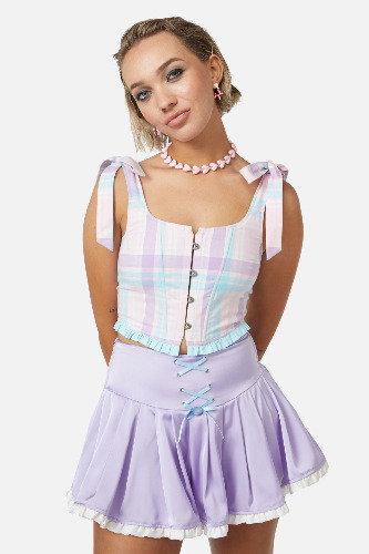 Abyss Tartan Corset | 14 / Multi