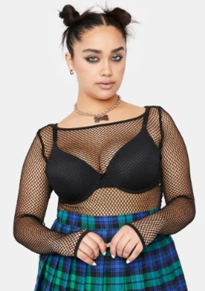 Fishnet crop top