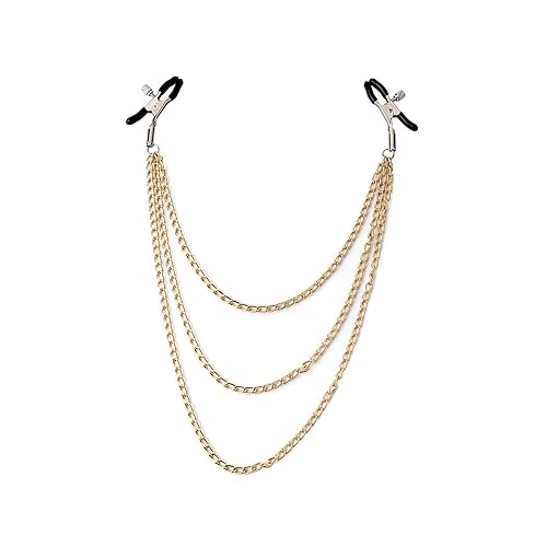 Body Chain Stainless Steel Adjustable Body Clamps Body Ring Non-Piercing for Women Faux Body Jewelry - gold