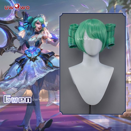 Uwowo League of Legends/LOL: Gwen Prestige Crystal Rose Wild Rift WR ASU Cosplay Wig High Quality Light Green Hair