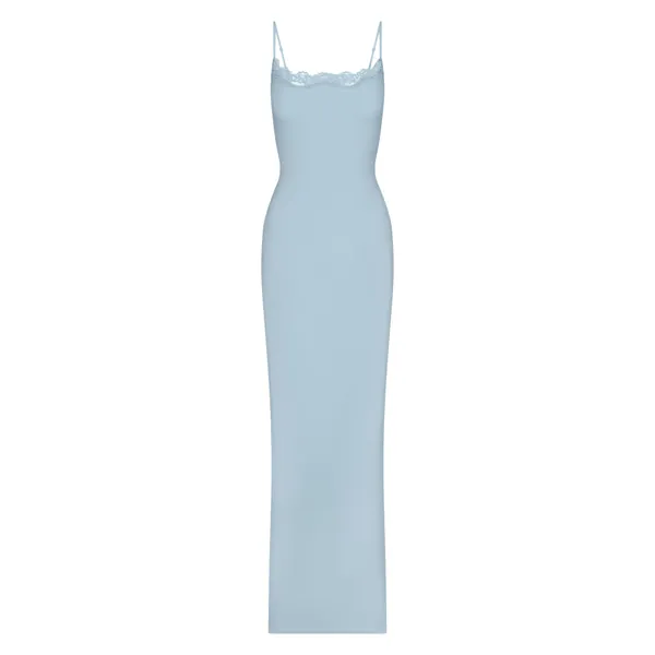 FITS EVERYBODY LACE LONG SLIP DRESS | DENIM