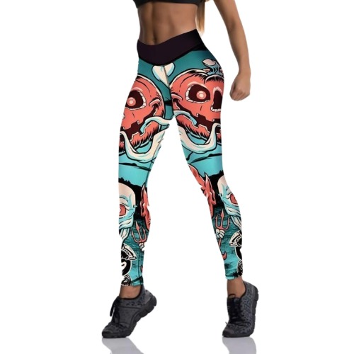 Screaming Pumpkin Leggings | M