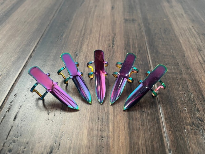 RAINBOW BDSM Primal Scratcher Claws Adjustable Steel Kink Fetish — Sharp Pointed Things