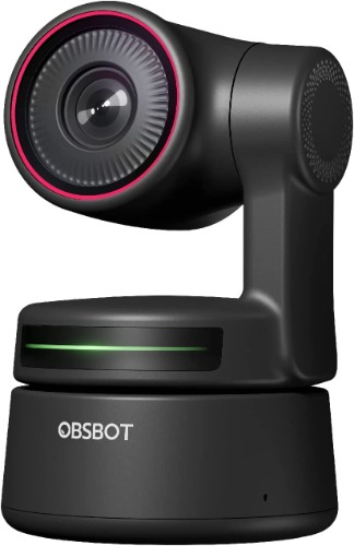 OBSBOT Tiny PTZ 4K Webcam, AI Powered Framing & Autofocus, 4K Video Conference Camera with Omni-Directional Mics, Auto Tracking with 2 axis Gimbal,HDR,60 FPS,Low-Light Correction,Zoom Certified
