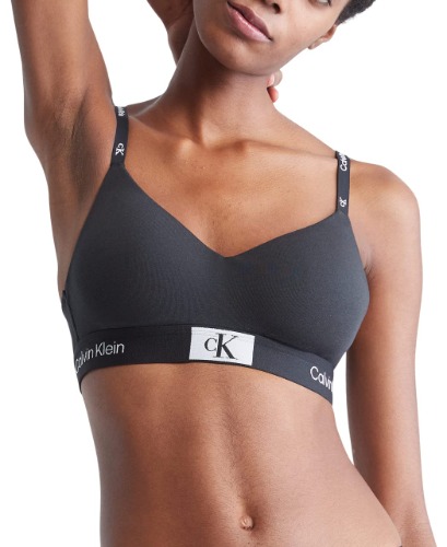 Calvin Klein Women's 1996 Cotton Lightly Lined Bralette - Medium Black