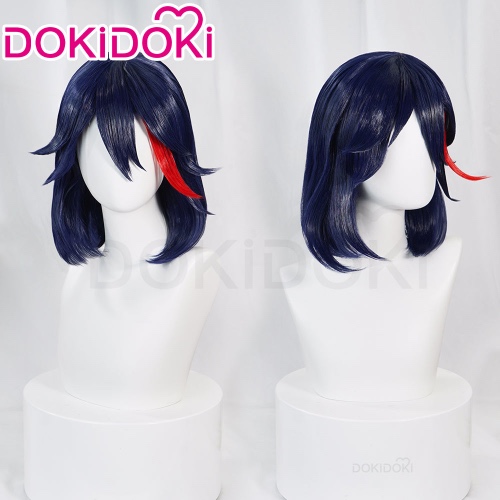 DokiDoki Anime KILL la KILL Cosplay Matoi Ryuuko Wig Short Straight Dark Blue Hair | Wig Only-Order Processing Time Refer to Description Page