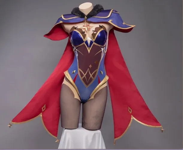 Uwowo Game Genshin Impact Plus Size Cosplay Mona Megistus Astral Reflection Costume Cute Enigmatic Astrologer Bodysuit | 【Pre-sale】Set A(Costume) XXXL