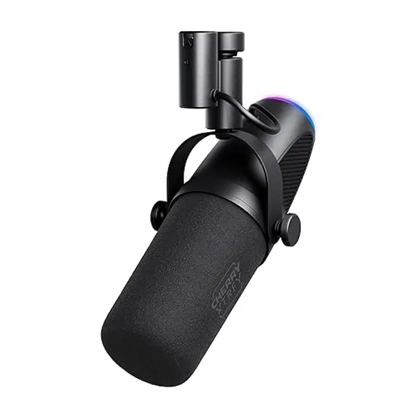 CHERRY XTRFY NGALE X, Professional USB & XLR Microphone for Recordings & Streaming, XLR and USB Plug & Play, Cardioid, Low-Cut Switch for Gaming, Black - NGALE X