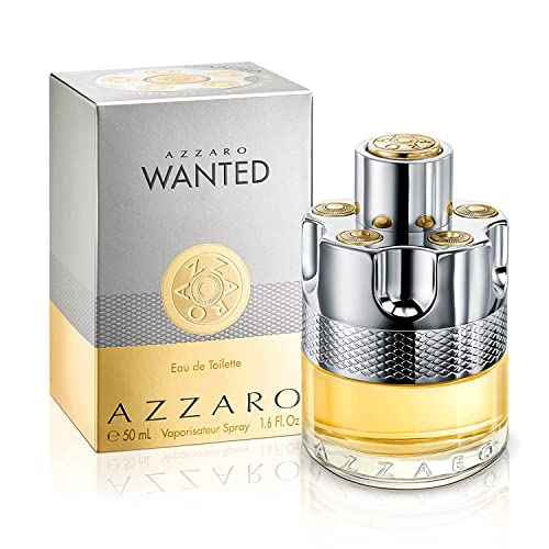 Azzaro Wanted Eau de Toilette - Vibrant & Irresistible Mens Cologne - Woody, Citrus & Spicy Fragrance - Fresh Notes of Cardamom, Lemon, Vetiver - Everyday Wear - Luxury Perfumes for Men - 1.6 Fl Oz