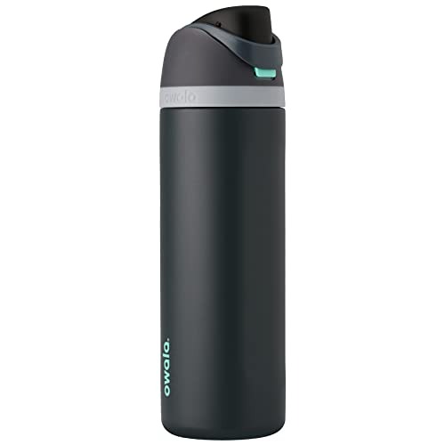 Owala FreeSip Insulated Stainless Steel Water Bottle with Straw for Sports and Travel, BPA-Free, 24oz, Foggy Tide - Foggy Tide - 24 oz - Water Bottle