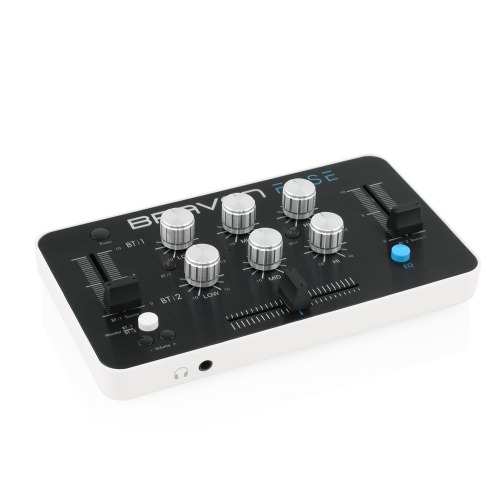Braven Fuse slim Bluetooth Table de mixage/Contrôleur [Crossfader | 3 canaux EQ | 2 channelfader | Moniteur Out & Master – Jack 3,5 mm – Batterie intégrée]