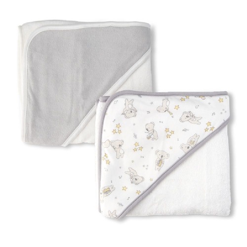 The Little Linen Co Hooded Towel Cheeky Koala 2 Pack