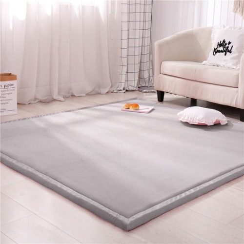 Large Baby Play Mat, 3cm Thick Floor Mats for Kids Toddlers Crawling, Tummy Time, Foldable Crawling Mat for Boy or Girl Child's Room, Bedroom, Playroom, Ancient Grey, 150x200cm - 150x200cm - Ancient Grey