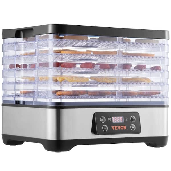 Food Dehydrator Machine 5-Tray Fruit Black Dehydrator 300W Electric Food Dryer