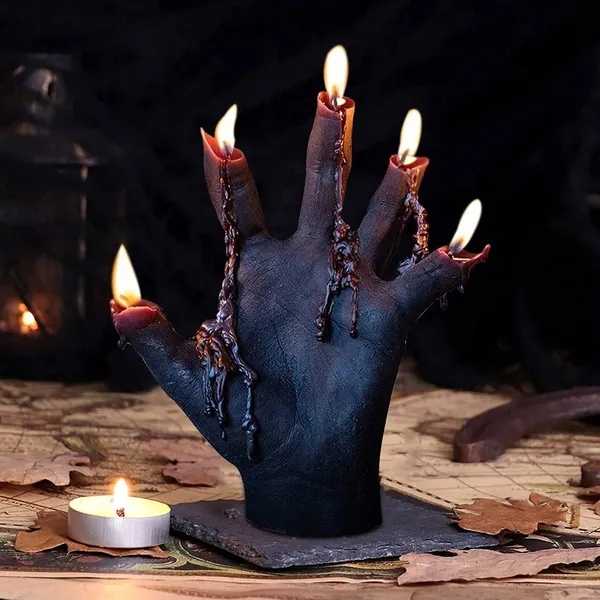Finger Candle, Halloween Decor Candles Goth Witch Gift Desktop Ornaments Creepy Candles Fall Candle Horror Decor Candle