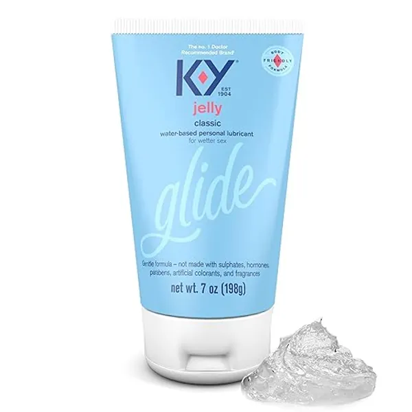 K-Y Jelly Classic Water-Based Personal Lubricant, Water Based Lube Helps Relieve Discomfort, 7 FL OZ - 7 Ounce (Pack of 1)