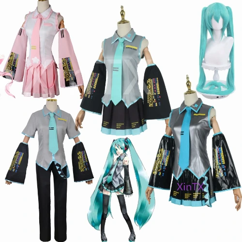 Vocaloid-Costume de Cosplay avec Perruque pour Femme et Homme, Tenue Midi Japonaise, Maire, Futur Nik, Halloween - AliExpress 200000532