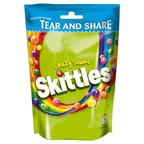 Skittles Crazy Sours Pouch, 174G (Pack Of 4)