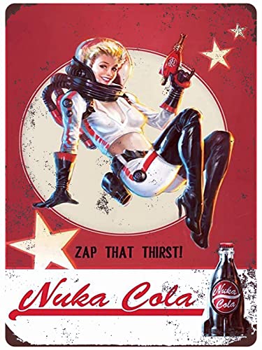 Vintage Tin Sign - Nuka Cola - Retro Metal Signs 