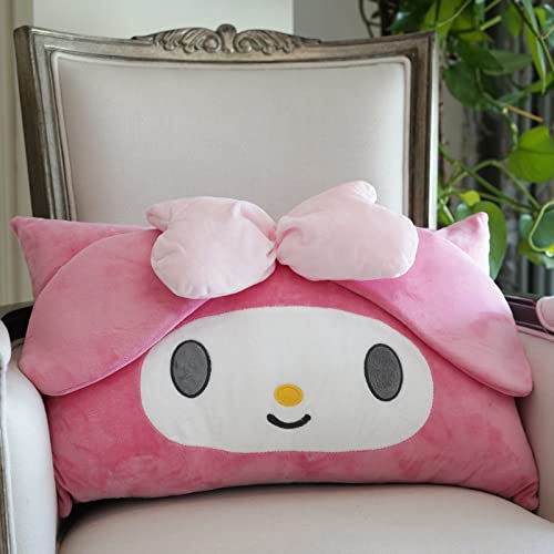 AMZROMI Anime Pillow Cover Cute Pillow Cover Kawaii Cute Pillow Cases Girl Plush Pillow Slips for Dormitory/Decorative Bedroom/Livingroom 62×42cm - Pink