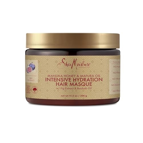 SheaMoisture Intensive Hydration Hair Masque Manuka Honey & Mafura Oil For Dry, Damaged Hair Deep Conditioning Hair Treatment 11.5 oz - 11.5 Ounce (Pack of 1)
