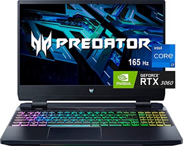 acer Predator Helios 300 Gaming Laptop, 15.6 inch FHD IPS 165Hz Display,14 Core Intel Core i7-12700H, NVIDIA GeForce RTX 3060, 16GB DDR5 RAM, 1TB SSD, Windows 11 Home - 16GB RAM | 1TB SSD