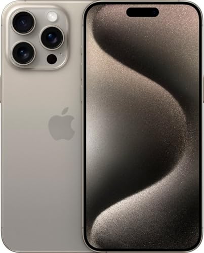Apple iPhone 15 Pro Max, 1TB, Natural Titanium - Unlocked (Renewed) - Natural Titanium - 1TB