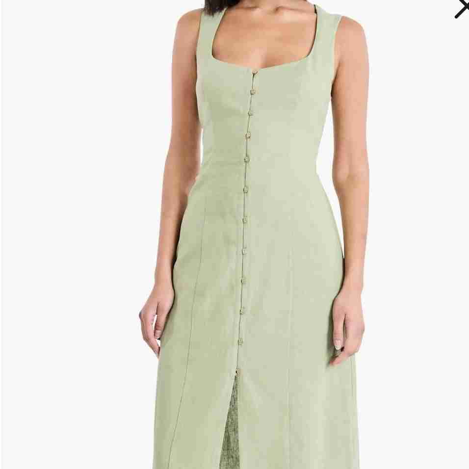 Sleeveless Linen Blend Maxi Dress