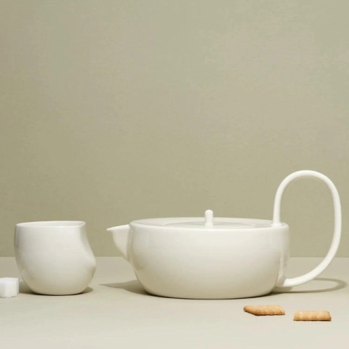 Large Teapot Set - White