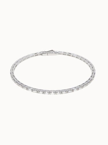 Classic Baguette Diamond Tennis Bracelet - Large 6.00cts (3x5mm) / 18cm
