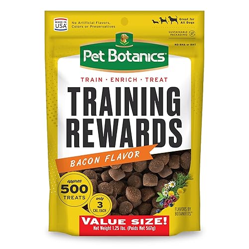 Pet Botanics Training Rewards Treats for Dogs, Made with Real Pork Liver, Focuses, Motivates, Rewards, Speeds Up Learning Curve, No BHA, BHT, Ethoxyquin, Bacon, 20 oz (1 pack) - Regular - Bacon - 1.25 Pound (Pack of 1)