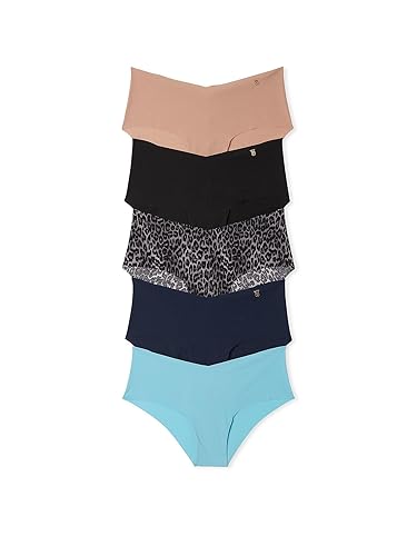 Victoria's Secret Women's No Show Cheeky Underwear, Minimal Coverage Panties for Women, Multi Pack (XS-XXL) - Medium - Basics Mix