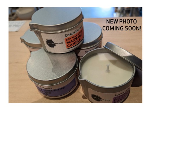 Soy Wax & Shea Butter Massage Candles - now in 3 sizes! - Pouring Spout - NEW! / Lavender Sage