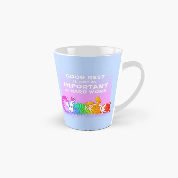 "Good Rest is Just as Important as Hard Work" Rainbow Tiger | Coffee Mug