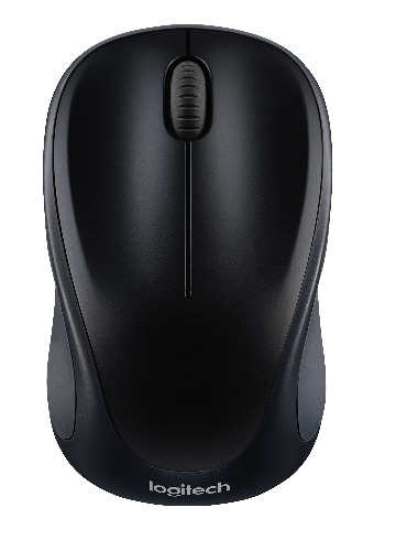 Logitech M317 Wireless Mouse, 2.4 GHz with USB Receiver, 1000 DPI Optical Tracking, 12 Month Battery, Compatible with PC, Mac, Laptop, Chromebook - Black - Black