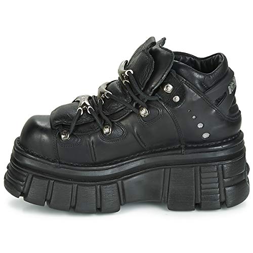 New Rock M.106-s29, Scarpe Stringate Brouge Unisex-Adulto - 41 EU - Nero Negro 001