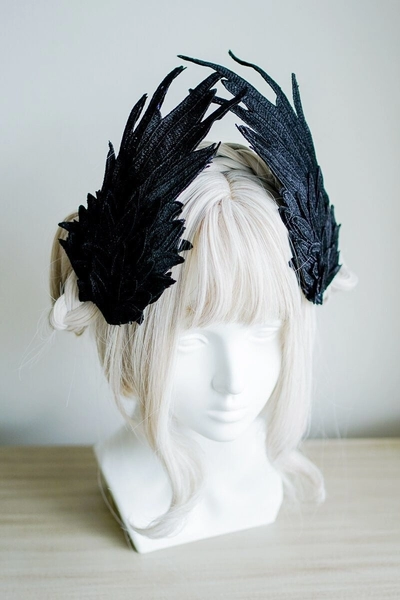 Black Feather Headdress, Mask