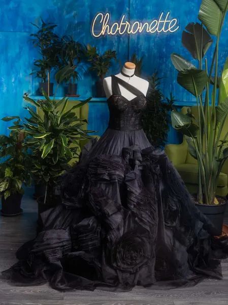 Licorice Ruffles by Chotronette - Unique Dress Design - Made to Measure