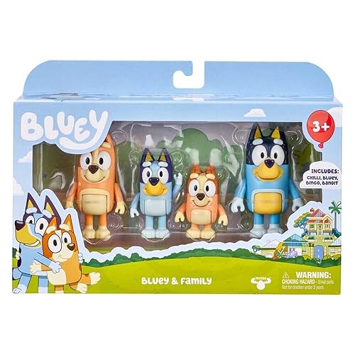 Bluey Figure 4 Pack - Family Pack, Multicolor (13009) - Family