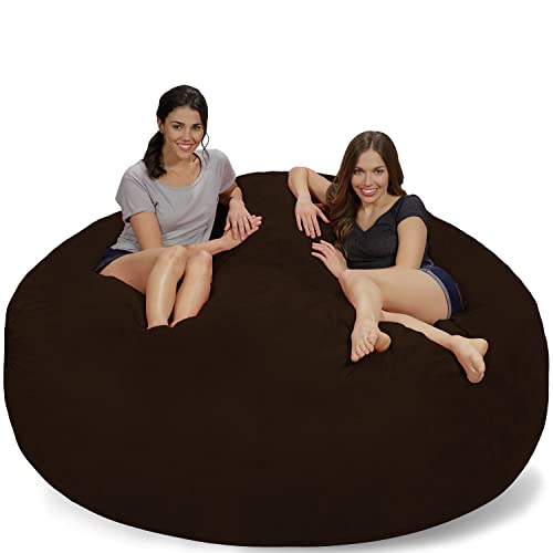 Chill Sack Bean Bags Large Bean Bag, 7-Feet, Chocolate Micro Suede - Microsuede -Chocolate - Chair